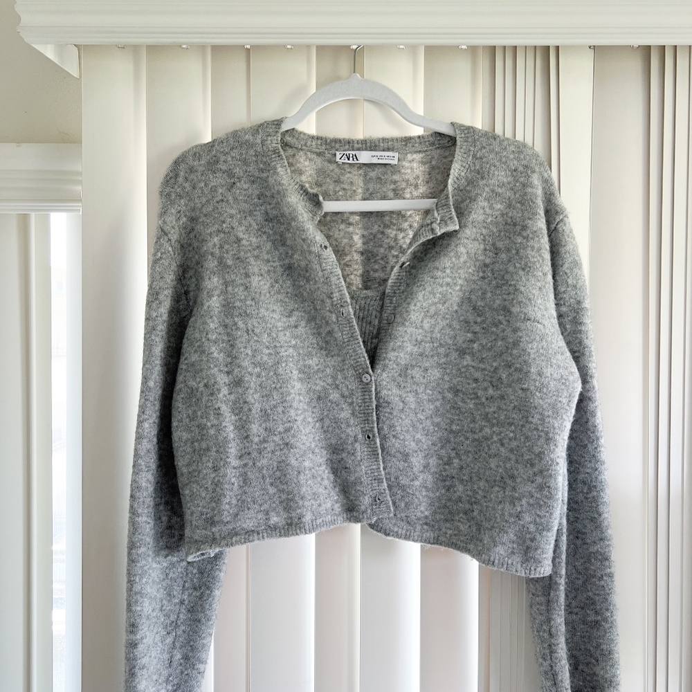 ZARA Cardigan and crop top